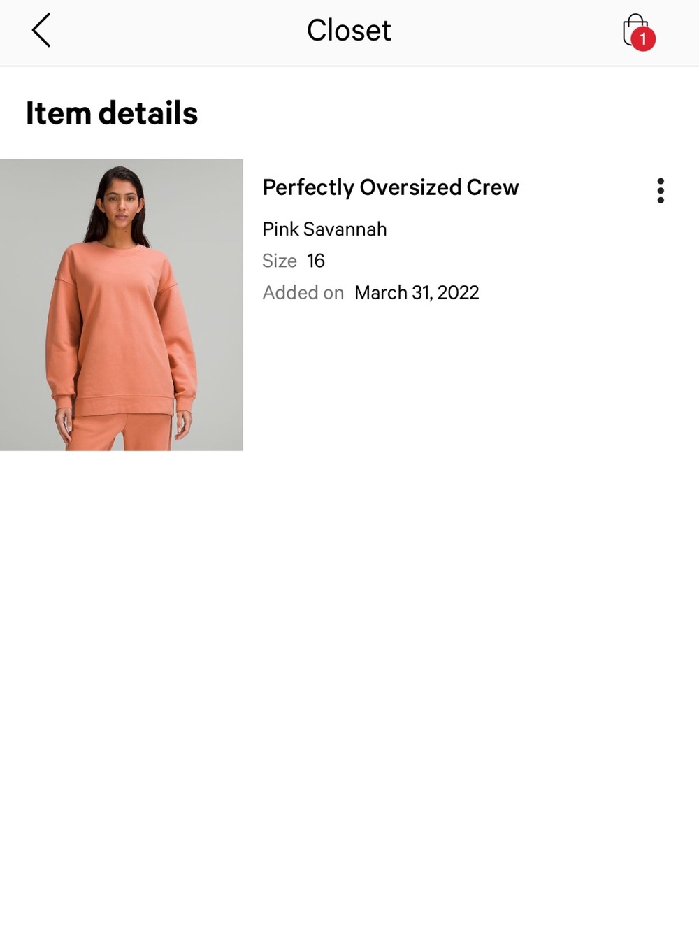 lululemon athletica Oversized Crew Sweater - Pink Savannah